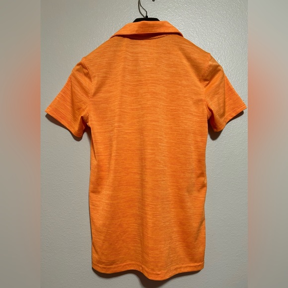 💰2/$10 Kids All in Motion Orange half button short sleeve shirt- size L(12/14) - Picture 2 of 4